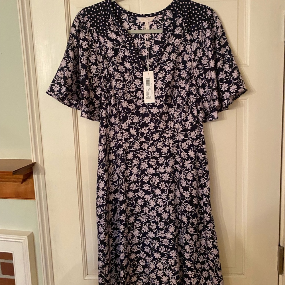 Rebecca Taylor Fleur Mix Silk-blend Casual Maxi Dress